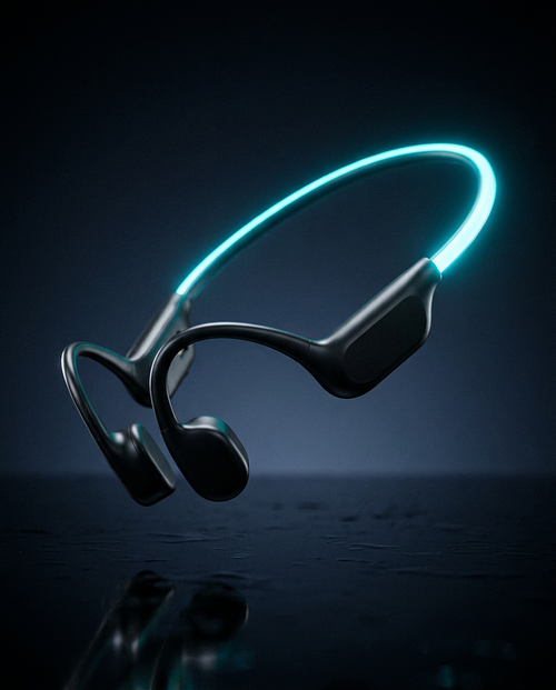 TOP 1 Sports Swimming Bone Conduction Headphones Bluetooth 6.0 IPX8 waterproof Earphones 32GB MP3 Night Light Fitness Riding Run
