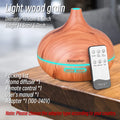 Diffuseur Ultrasonique 500ml Grain de Bois — Télécommande & 7 LED